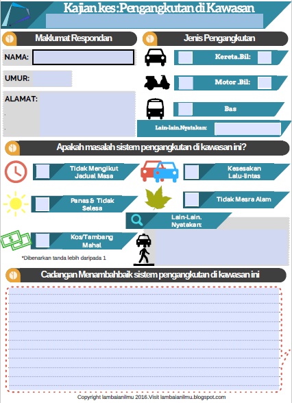 Borang Soal Selidik Sistem Pengangkutan PT3 - IDEA TERKINI